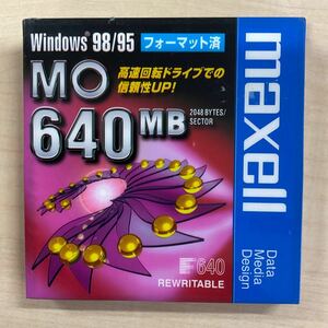 *(E0246)Maxellmak cell windows98/95 формат settled MO диск 640 MB нераспечатанный новый товар 