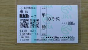 モーリス　2013年　京王杯２歳ステークス　東京競馬場　
