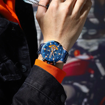 【Blue rose 】メンズ高品質腕時計 海外人気ブランド CURREN クロノグラフ 防水 クォーツ式 8402_画像4