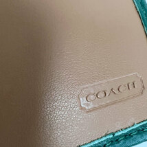 1円～！【72347BS】未使用・アウトレット処分品　COACH/コーチ　長財布　手帳カバー付　F49145 SVBVT　シグネチャー　ベージュ×グリーン_画像5