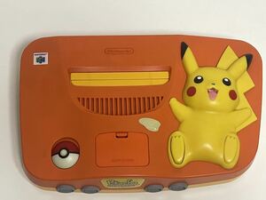 動作品　任天堂 ピカチュウ　NINTENDO64 　オレンジ&イエロー　 本体のみ