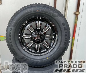 取付ナット代込み!! 即納 150/120プラド ノーマル車高対応 265/70R17 スタッドレス タイヤホイールセット SAILUN WST3 17インチ Balano