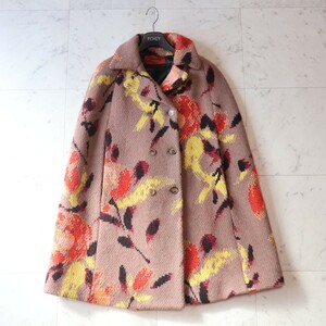 新品同様★ミッソーニ MISSONI★Italy製品★ウール Flower柄 ポンチョコート フリーサイズ