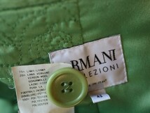 新品同様★アルマーニ ARMANI COLLEZIONI★Italy製★ウール100％★きれい色ピスタチオグリーン 上品 コート size 42 ～L相当～_画像10