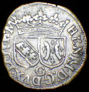 1608-1618年 フランス/神聖ローマ帝国 ロレーヌ公国・バル公領 グロシュ銀貨 ハインリヒ2世期