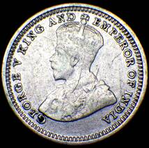 1926年 イギリス 英領海峡植民地 5セント銀貨 ジョージ5世_画像1