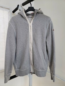 【美品】モンクレール MONCLER ジップアップパーカー　グレー　S