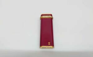 ＃1862 Cartier カルティエ トリニティ オーバル ガスライター レッド ヴィンテージ 着火未確認 本体のみ　現状保管品