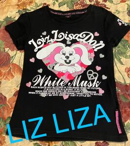 ティシャツ Tシャツ ★ LIZ LISA doll リズリザドール ★ ブラック 黒 ホワイト バニー ハート ラメ 半袖 ミディアム