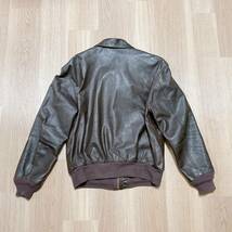 MADE IN USA COOPER TYPE A-2 USAF Mens USA Made Leather Bomber Flight Jacket Coat 80's 90s COOPER A-2タイプ ゴートスキン_画像2