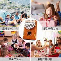 新品値下げ　カリンバ 楽器 17キー 親指ピアノ マホガニーチューニング　初心者セット付き　all in one kit kalimba ギフト プロフェッショ_画像3