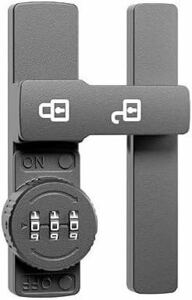 新品値下げ　防錆トリプルスイングドアスペアキーレスロック 取付簡単 美しいデザイン鍵 引出、キャビネット、本棚、玄関　補助キー付　黒