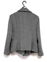 ★ジャケット 70年代風 長袖 ダブル ベルト 白黒 40_画像3