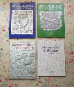 45670/マウントメリック刺繍の本 4冊セット 洋書 図案集 メイキング・ガイド Mountmellick Embroidery ホワイトワーク 白糸刺しゅう