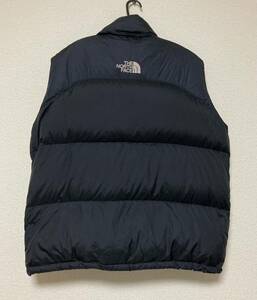 00s THE NORTH FACE ノースフェイス XL センターロゴ ヌプシ ダウン ベスト Nuptse Vest ブラック 黒