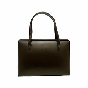 極 美品 保存袋付 希少品 LOEWE ロエベ ロゴ 型押し レザー 本革 ハンドバッグ ミニ トートバッグ ボストンバッグ ブラウン 茶 94226