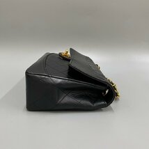 1円 極 美品 箱 袋 ポーチ付 シール有 1番台 CHANEL シャネル マトラッセ 24cm ラムスキン 2way ハンドバッグ ショルダーバッグ 黒 30301_画像6