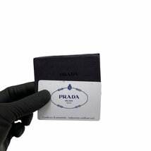 極 美品 カード付 PRADA プラダ 三角ロゴ 金具 リボン レザー 本革 2way ショルダーバッグ ミニ ハンドバッグ ブラック 黒 14174_画像10