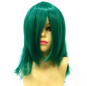 * sale * free shipping * immediate payment possibility * prompt decision * full wig Short green / green D4