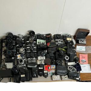 B1574 一眼レフ　フィルムカメラ　ビデオカメラ等大量セット　Canon PENTAX Nikon Panasonic national 富士フィルム　OLYMPUS 等