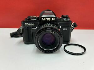 ≡ MINOLTA X-700 ボディ MD50mm 1:1.7 レンズ 一眼レフカメラ フィルムカメラ マニュアルフォーカス ブラックシャッターOK ミノルタ