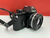 ≡ Nikon EM ボディ NIKKOR 50mm F1.8 レンズ フィルムカメラ 一眼レフカメラ 現状品 シャッター、OK ニコン _画像3