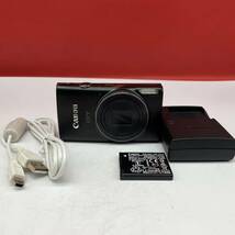 □ Canon IXY 650コンパクトデジタルカメラ ブラック 動作確認済 シャッター、フラッシュOK バッテリー 充電器 キャノン_画像1
