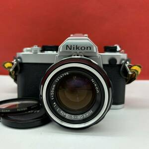 ◆ 防湿庫保管品 Nikon FM フィルムカメラ 一眼レフカメラ ボディ NIKKOR-S Auto F1.4 50mm レンズ シャッター、露出計OK ニコン