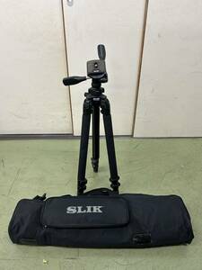 ≡ SLIK ABLE 400 DX-LE 三脚 雲台付き カメラ三脚 カメラアクセサリー カメラ用品 ケース付き 現状品 スリック