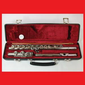 定形外郵便.1040円発送OK　GLORIA Concert Flute グローリア コンサート　フルート 28893　ケース.グリース付き　（赤枠.樂多我）