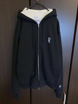 【新品】 Ron Herman ロンハーマン RHC 別注 Champion for RHC Liner Thermal Zip Hoodie チャンピオン スウェット パーカー サーマル裏地_画像2