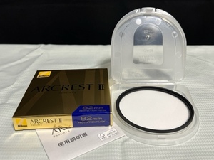 【中古品・美品】Nikon ARCREST II PROTECTION FILTER 82mm ARII-PF82