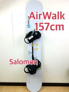 AIRWALK　スノボ　板 157cm SALOMON バインディング　セット #521542