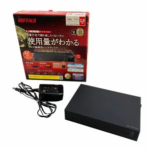 ★通電確認済み 美品 BUFFALO バッファロー テレビ録画用ハードディスク HDV-SAM2.0U3-BKA 2.0TB 4K対応 外付け 日本製 現状品 管理J62