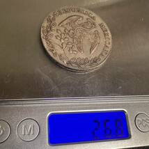 古錢　メキシコ　1882年 大型コイン　E77大型銀貨 貿易銀 重さ26.8g_画像6