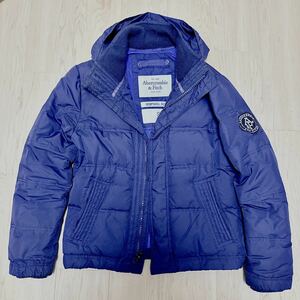 Abercrombie Fitch kempshall jacket ジャンパー Sサイズ 紺 ネイビー アバクロ フード メンズ ジャケット 古着 ユーズド アバクロンビー