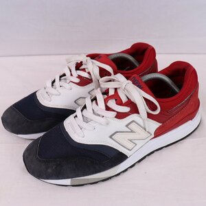 997.5 ニューバランス 28.0cm/new balance 紺 ネイビー 白 赤 トリコロール 中古 古着 スニーカー メンズ yy8152