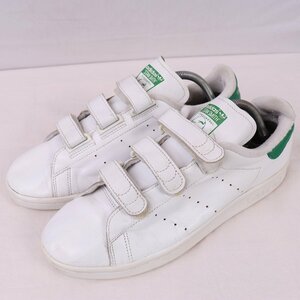 STANSMITH 26.5cm/adidas スタンスミス アディダス スニーカー ベルクロ 白 ホワイト 緑 中古 古着 メンズ ad4594