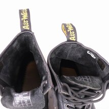 ドクターマーチン UK8/26.5cm～27.0cm/８ホール 黒 ブラック レザー ブーツ メンズ DR.Martens 中古 古着 dh4098_画像8