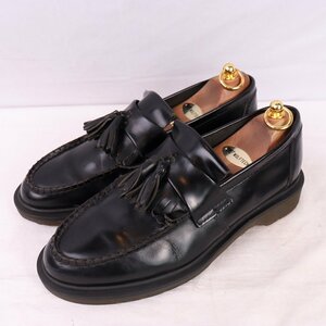 ドクターマーチン UK8/26.5cm～27.0cm/タッセルローファー 黒 ADRIAN エイドリアン メンズ DR.Martens 中古 古着 dm3878