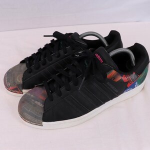 SUPERSTAR 27.0cm/adidas スーパースター アディダス スニーカー コアブラック アディダスグラフィック 中古 古着 メンズ ad4607