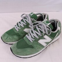 996 ニューバランス 26.5cm/new balance 緑 グリーン グレー 白 中古 古着 スニーカー メンズ yy8256_画像1