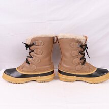 カナダ製 ソレル ウィメンズ 7 /23.0cm-23.5cm 位 スノーブーツ ベージュ SOREL レザー レディース ブーツ ウインターブーツ 中古靴 eb1096_画像7