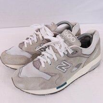 1600 ニューバランス 27.0cm/new balance CM1600RC グレー 灰色 白 中古 古着 スニーカー メンズ yy8261_画像1