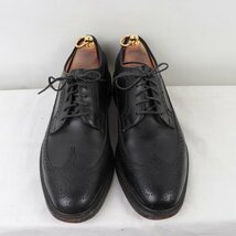 フローシャイム 10 C /27.0cm-27.5cm 位インペリアル ウィングチップ 黒 ブラック メンズ Florsheim 古着 中古 ds4062_画像2