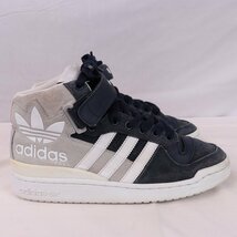 FORUM MID RS XL 25.5cm/adidas フォーラムミッドRS XL アディダス スニーカー 紺 ネイビー グレー 白 中古 古着 メンズ ad4624_画像4