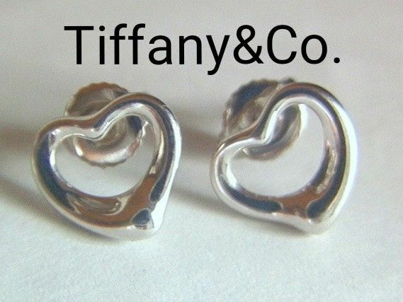 新品 Tiffany&Co. プラチナ オープンハート ピアス ティファニー 本物 PT950