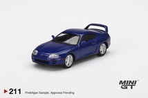 1/64 MINI-GT MGT00211-R Toyota スープラ ブルーパールメタリック 右ハンドル トヨタ Supra JZA80 Blue Pearl Metallic トゥルースケール_画像1