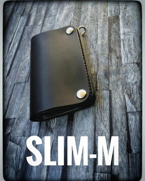 ◆　ショート　トラッカーウォレット　◆　Slim- M◆ 茶芯サドル