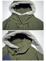 送料0 訳アリ半額! Vin&Age ヴィンアンドエイジ BIKERS MODS COAT バイカーズ モッズコート VTJ6-KHAKI-42 (XL) /バイカー / 防寒 / 極暖_画像7